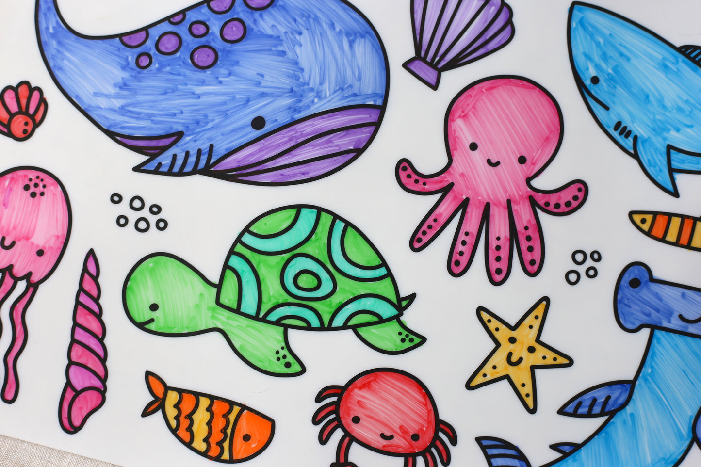 Silicone Reusable Colouring Mat with Pens