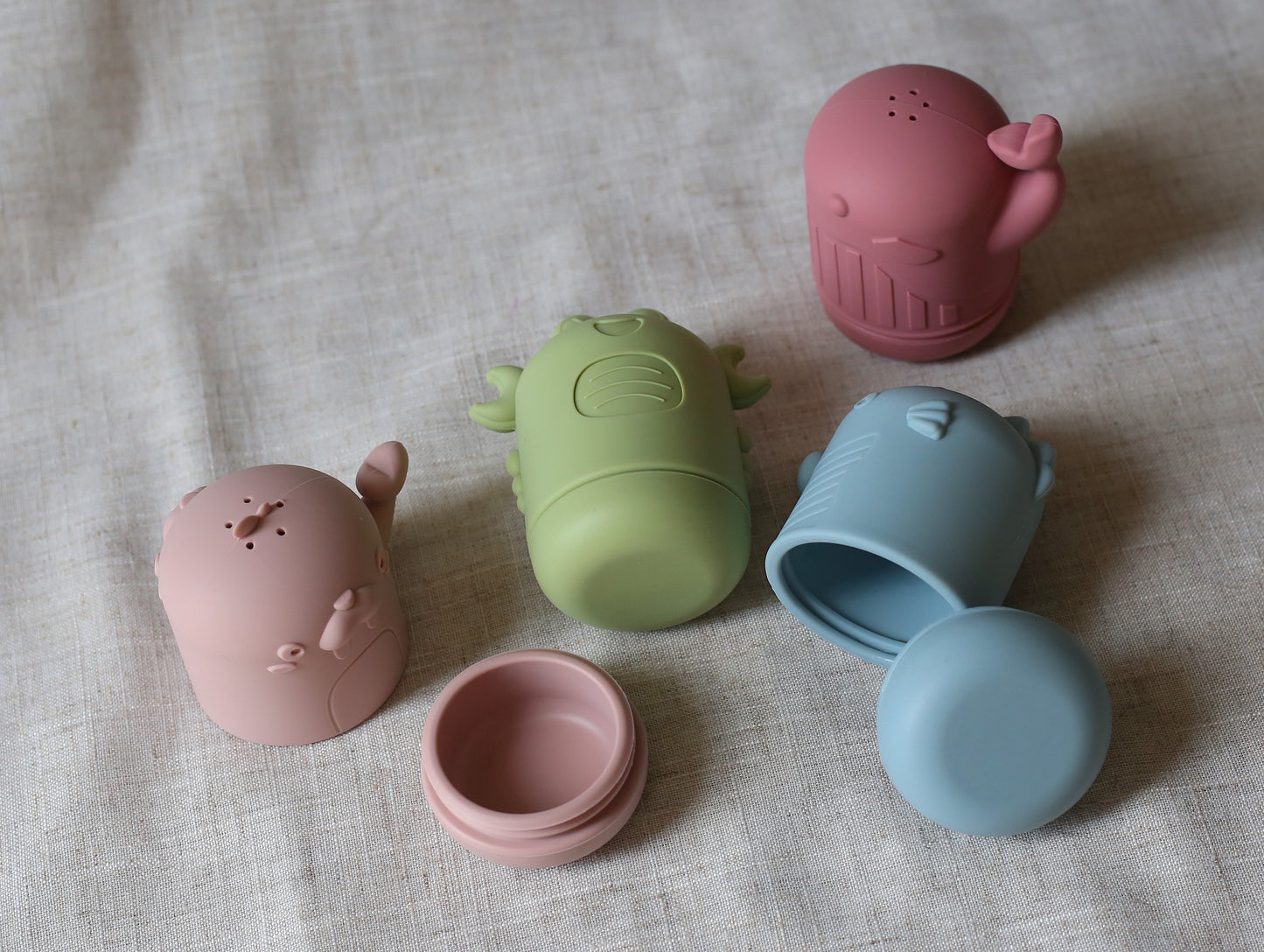 Ocean Friends Silicone Mould-Free Bath Toy Set