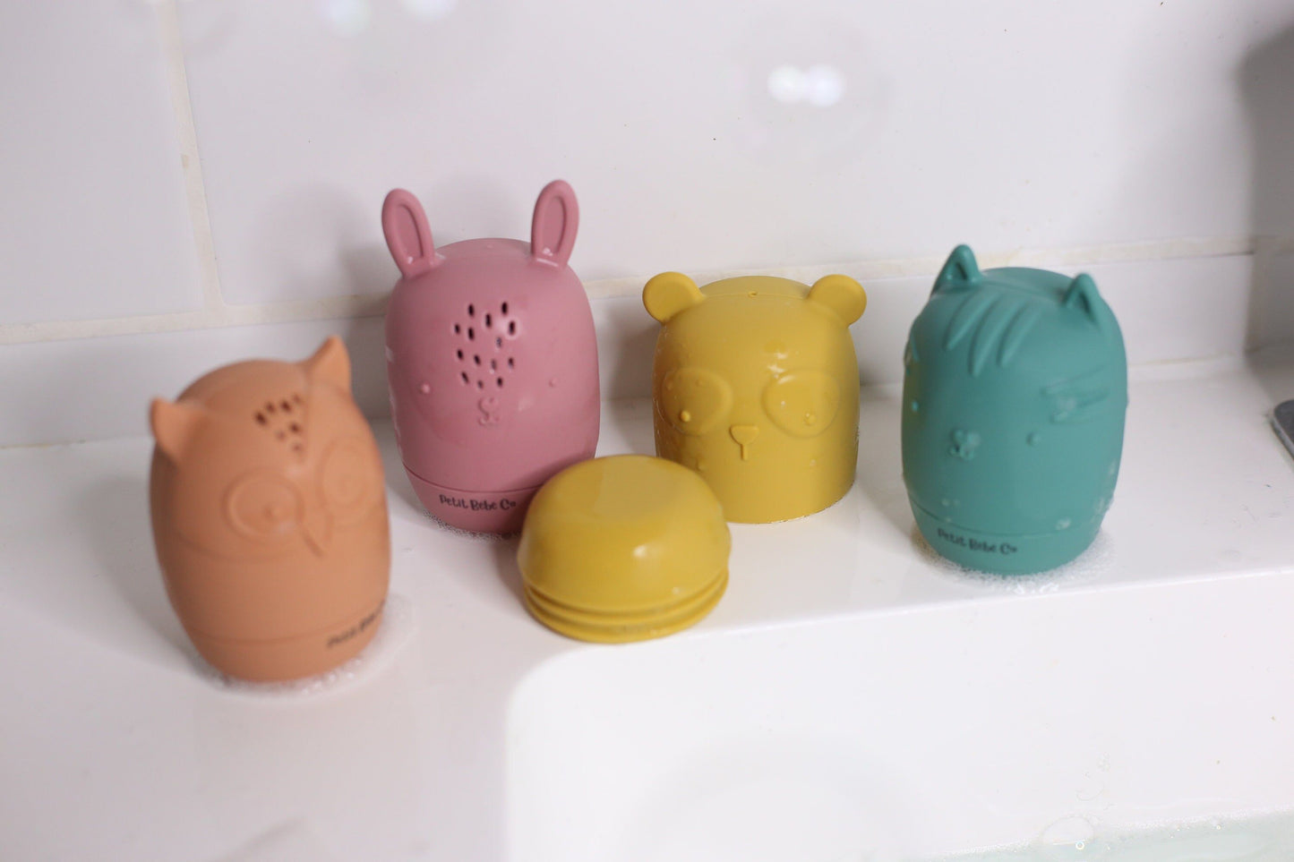 Animal Friends Silicone Mould-Free Bath Toy Set